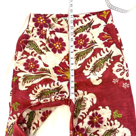 Zara Linen Blend Print Wide-Leg Pants - Picture 12 of 16